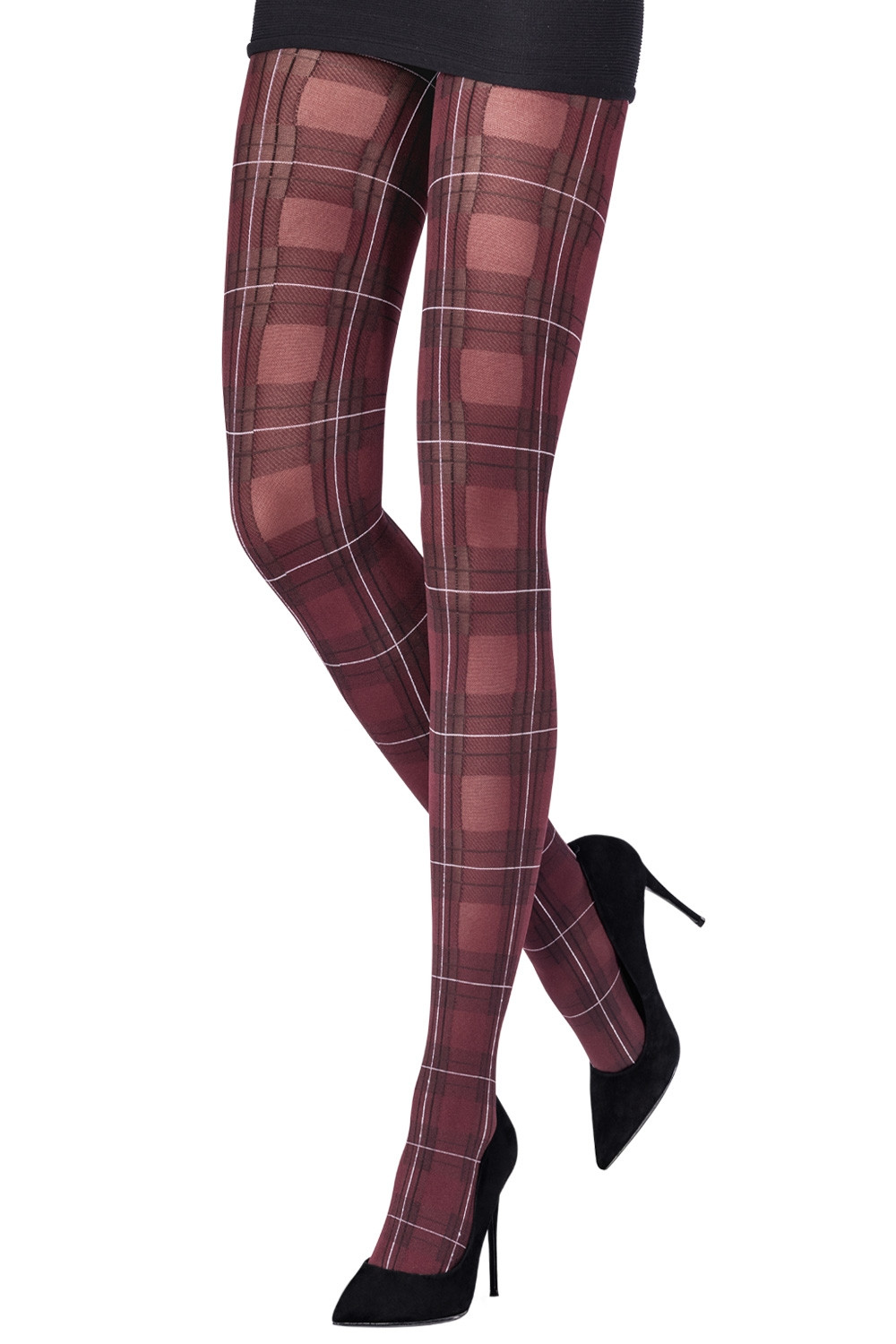 Two Toned Plaid Tights, Timeless Styles, Women