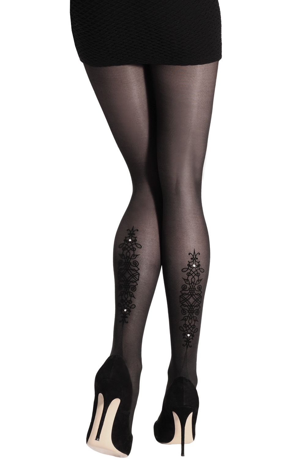 Black Tights with Crystals