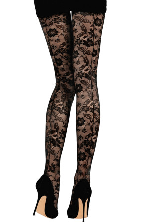 Franzoni Girls Efesta Lace Floral Pattern Colored Tights – Italian Tights